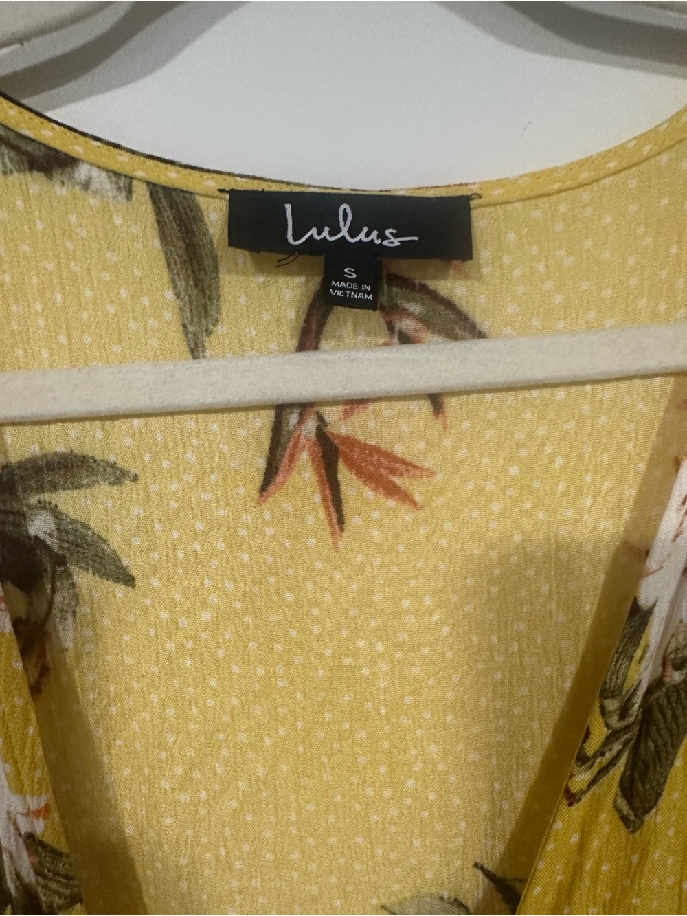 NWT Lulus Heart of Marigold Dress Women S Yellow Floral Wrap Maxi Tropical - Picture 5 of 5